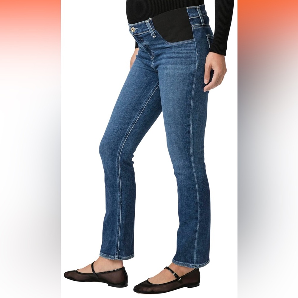 PAIGE Women's Straight Leg Jeans in Medium Blue